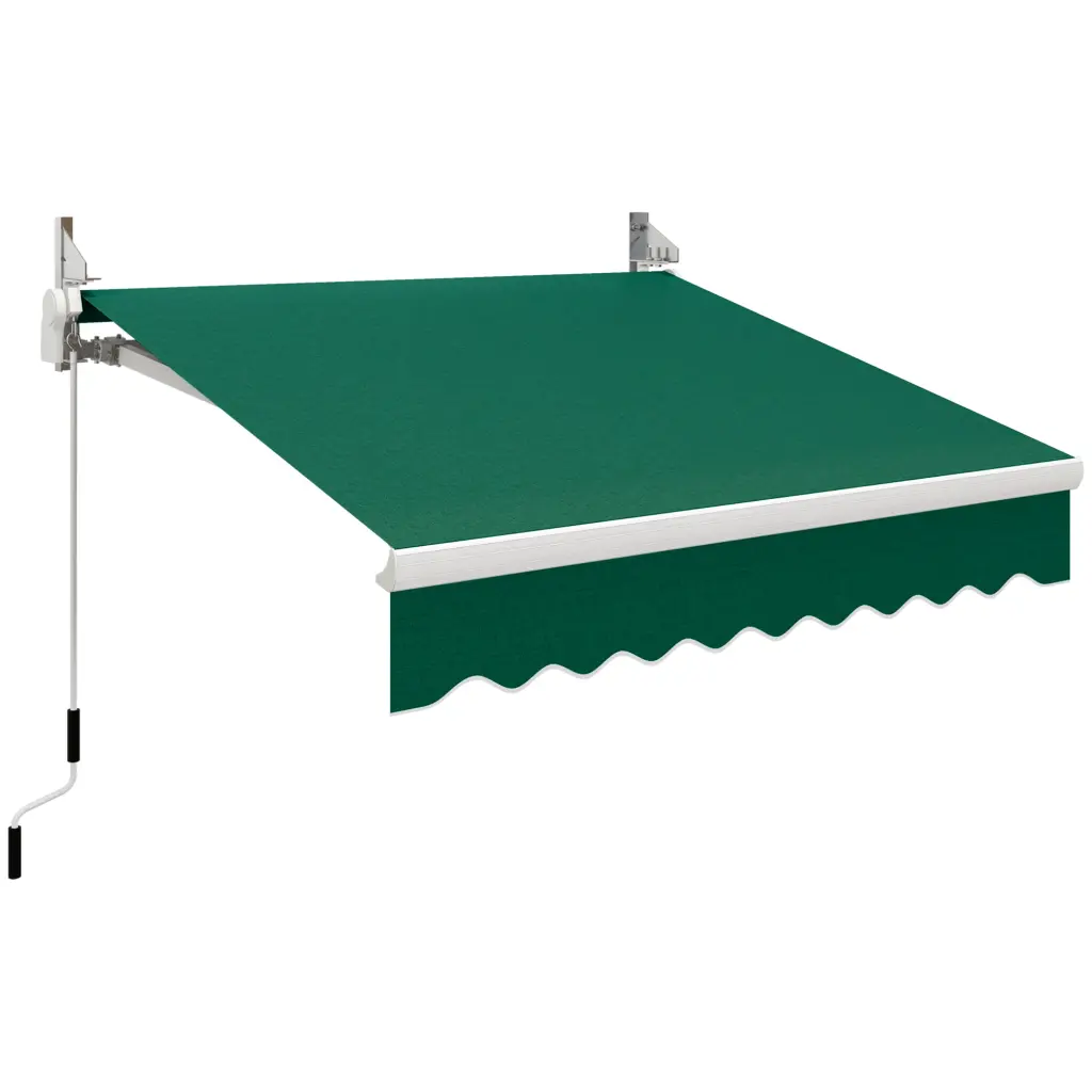 Outsunny 8 X 7 Patio Retractable Awning Manual Exterior Sun Shade aosom business