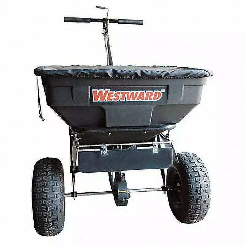 Westward Broadcast Spreader.125 lb..Pneumatic 4UHD1