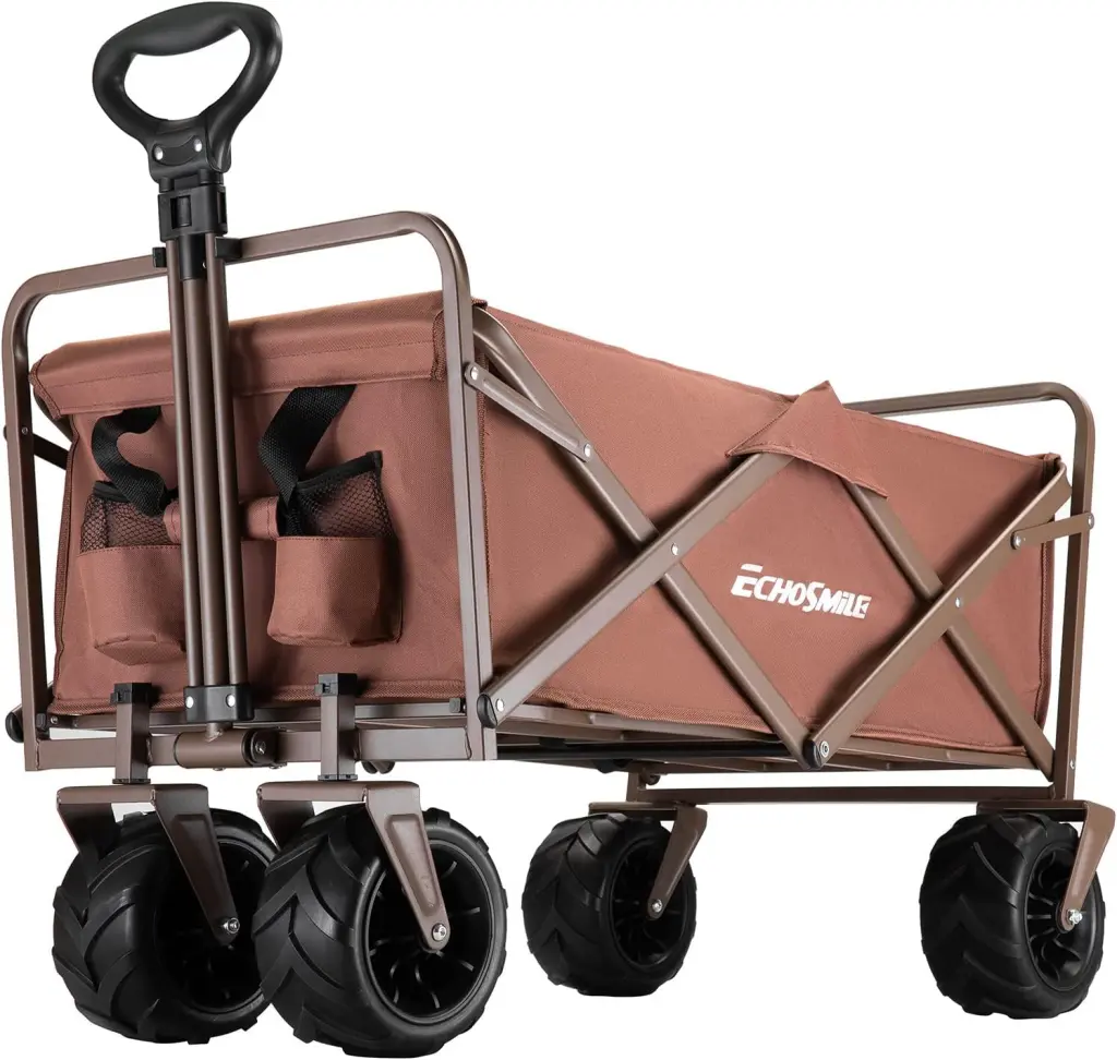 4 Folding Camping Chairs Black Brown Metal Frame Outdoor Events rigmore