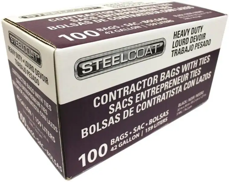 Petoskey Plastics FG-P9934-05A Steelcoat Pro Contractor Trash Bags Heavy Duty