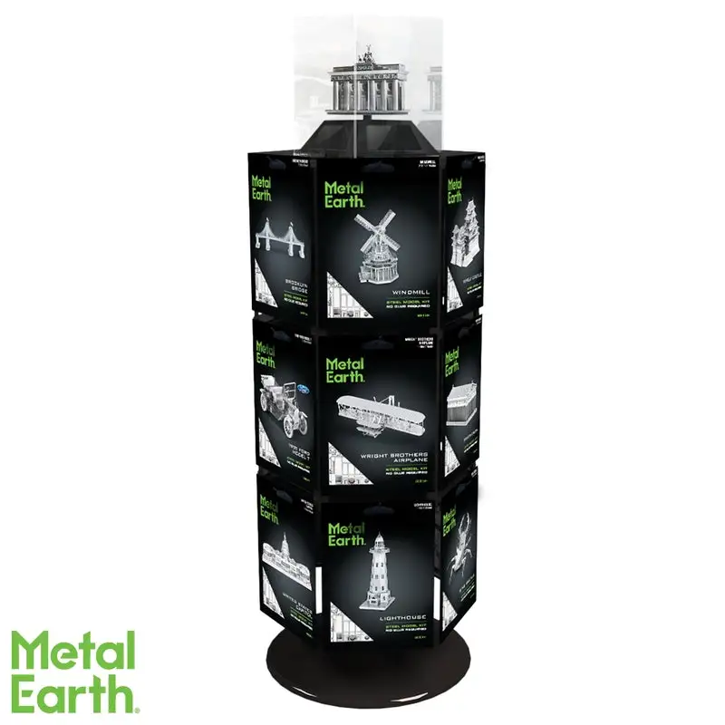21 H X 10 W X 10 D Black Metal 3 Tier Wire Counter Display Fascinations