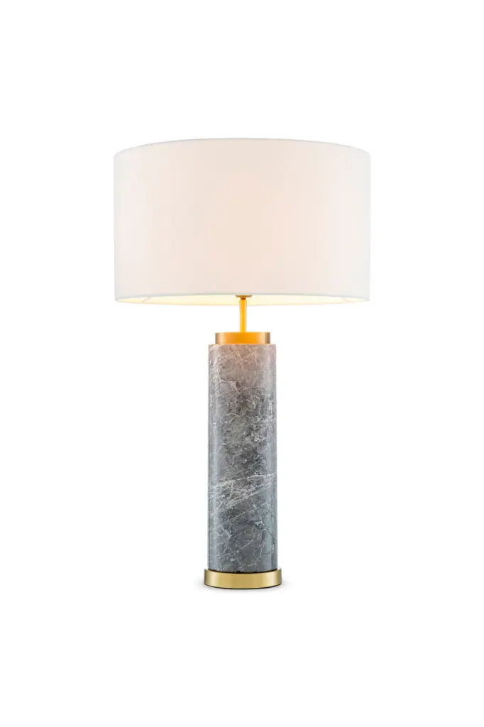 Drum Table Lamp Lxry Eichholtz Modern Bedside Lighting Fixture