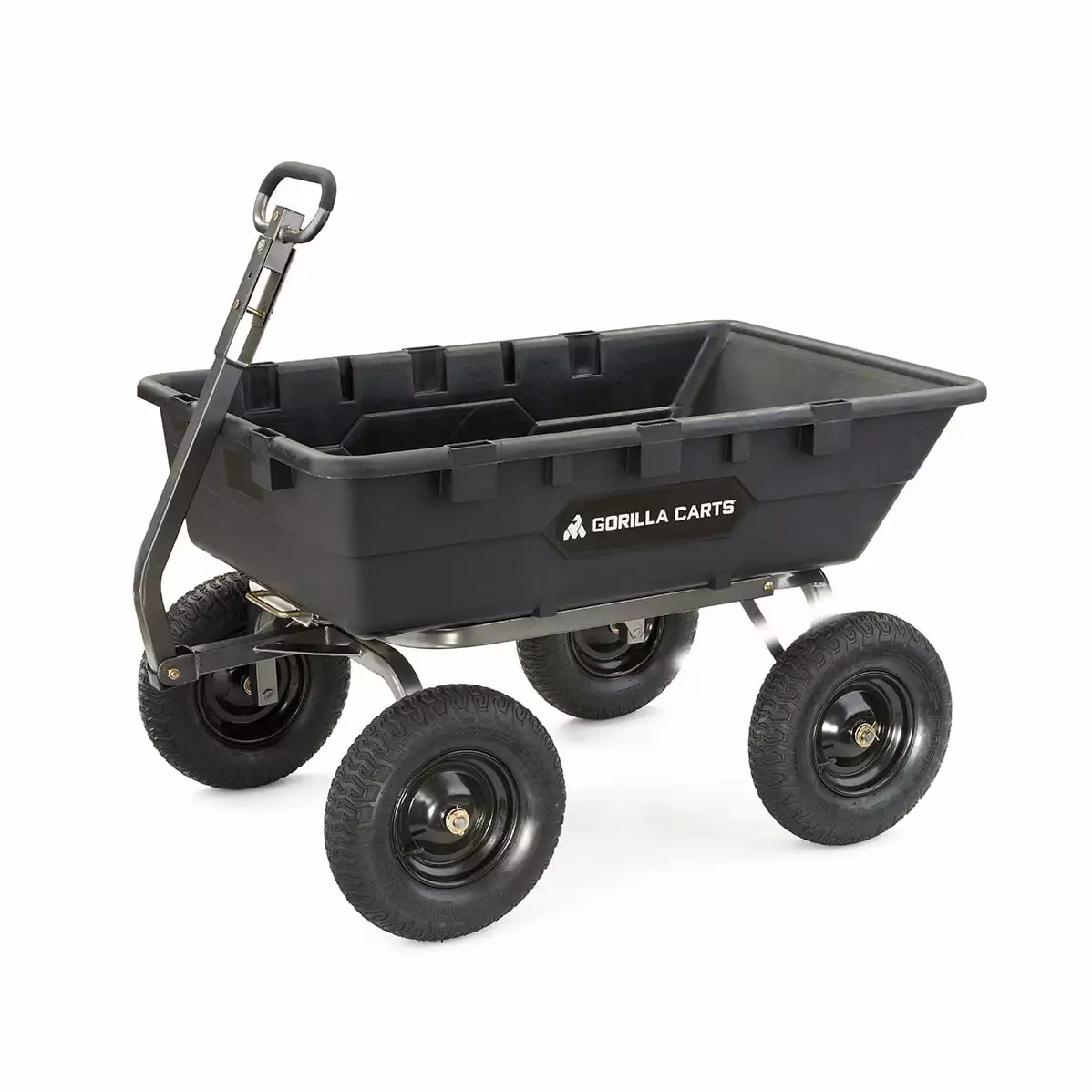 Gorilla Carts Heavy Duty Poly Yard Dump Cart Garden Wagon 16 Tires