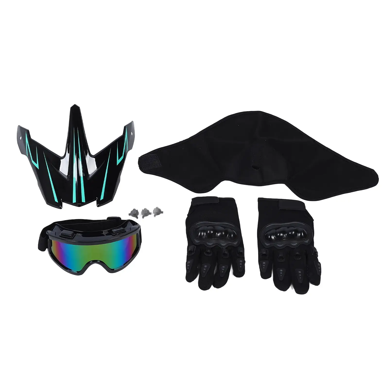 Professional Motocross Helmet Motocross Dirt Bike Off Road Motorbike Helmet Set Full Face MTB Helmet Goggles Gloves Face C...