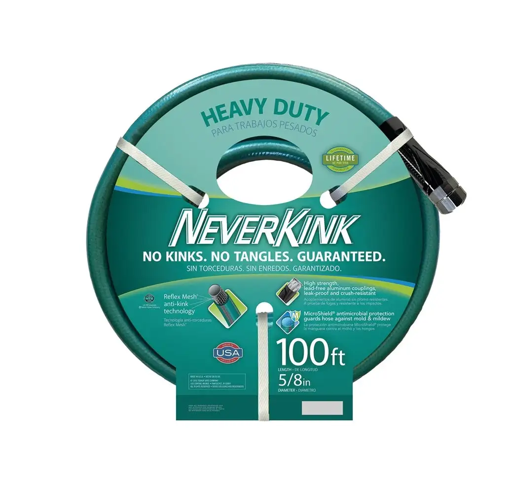 NeverKink 8617-100 Heavy-Duty Garden Hose 5/8 x 100 Feet Kink-Free Flexible