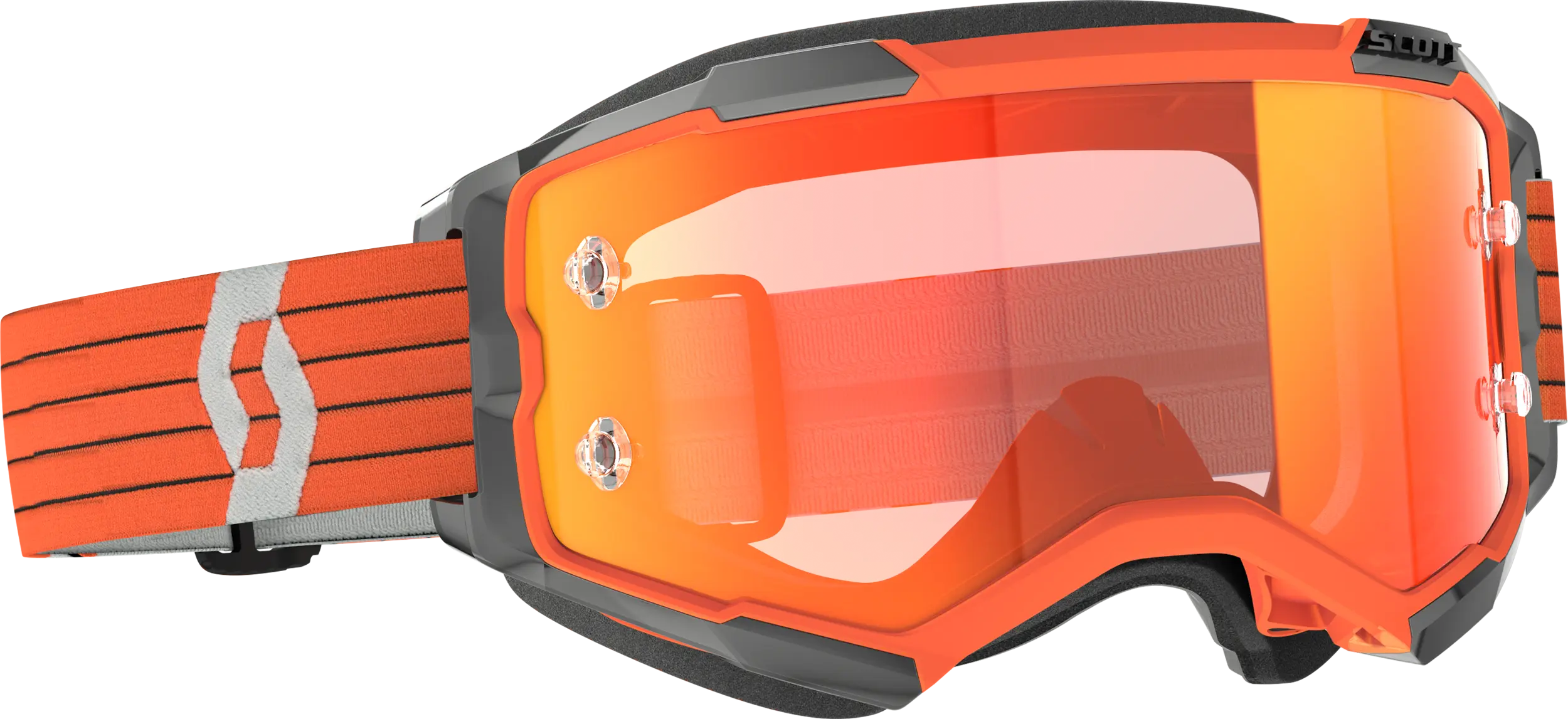 Scott USA Fury Goggles (OSFM. Orange/Gray / Orange Chrome Works Lens) SCOTT Sports