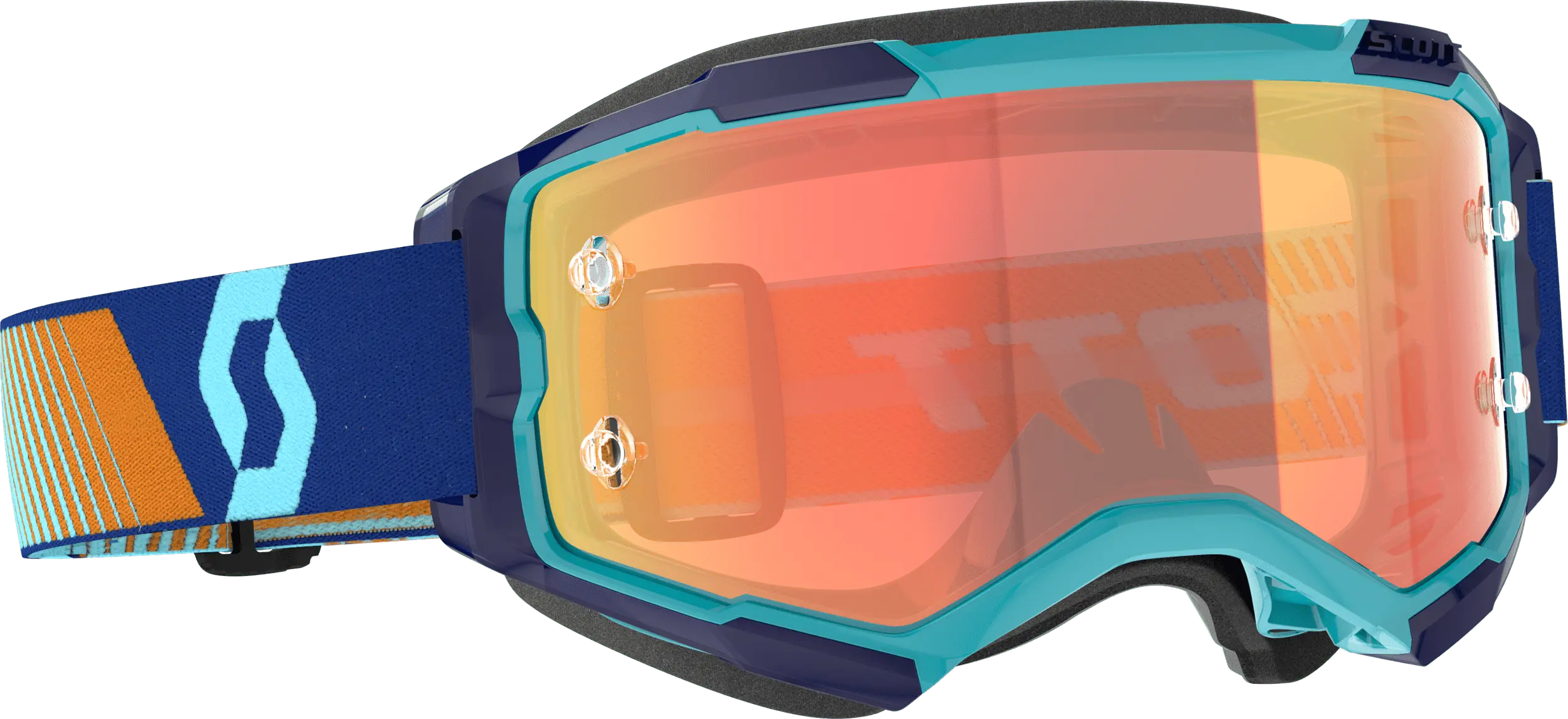 Scott USA Fury Goggles (OSFM. Royal Blue/Orange / Orange Chrome Works Lens) SCOTT Sports