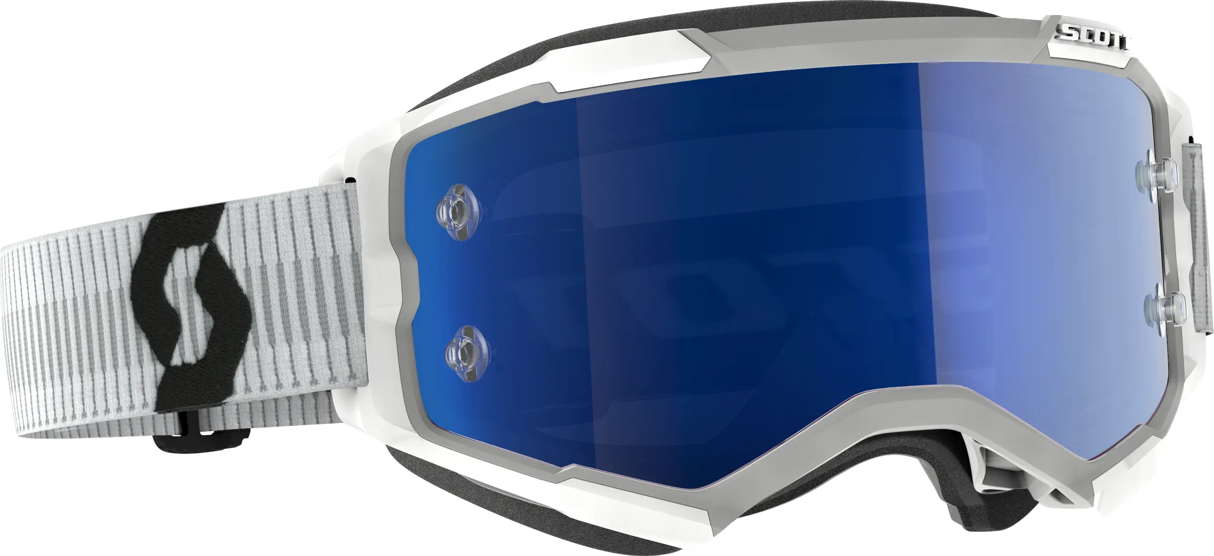 Scott USA Fury Goggles (OSFM. White / Blue Chrome Works Lens) SCOTT Sports