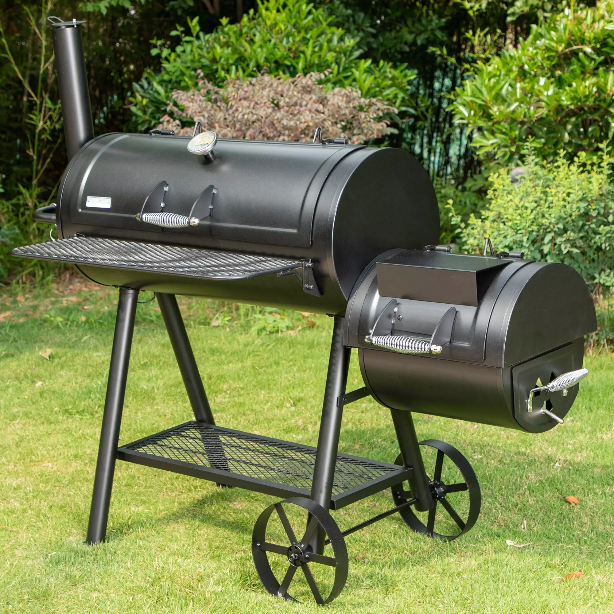 Alpha Joy Heavy Duty BBQ Charcoal Grill Offset Smoker 941 sq. Cooking Area