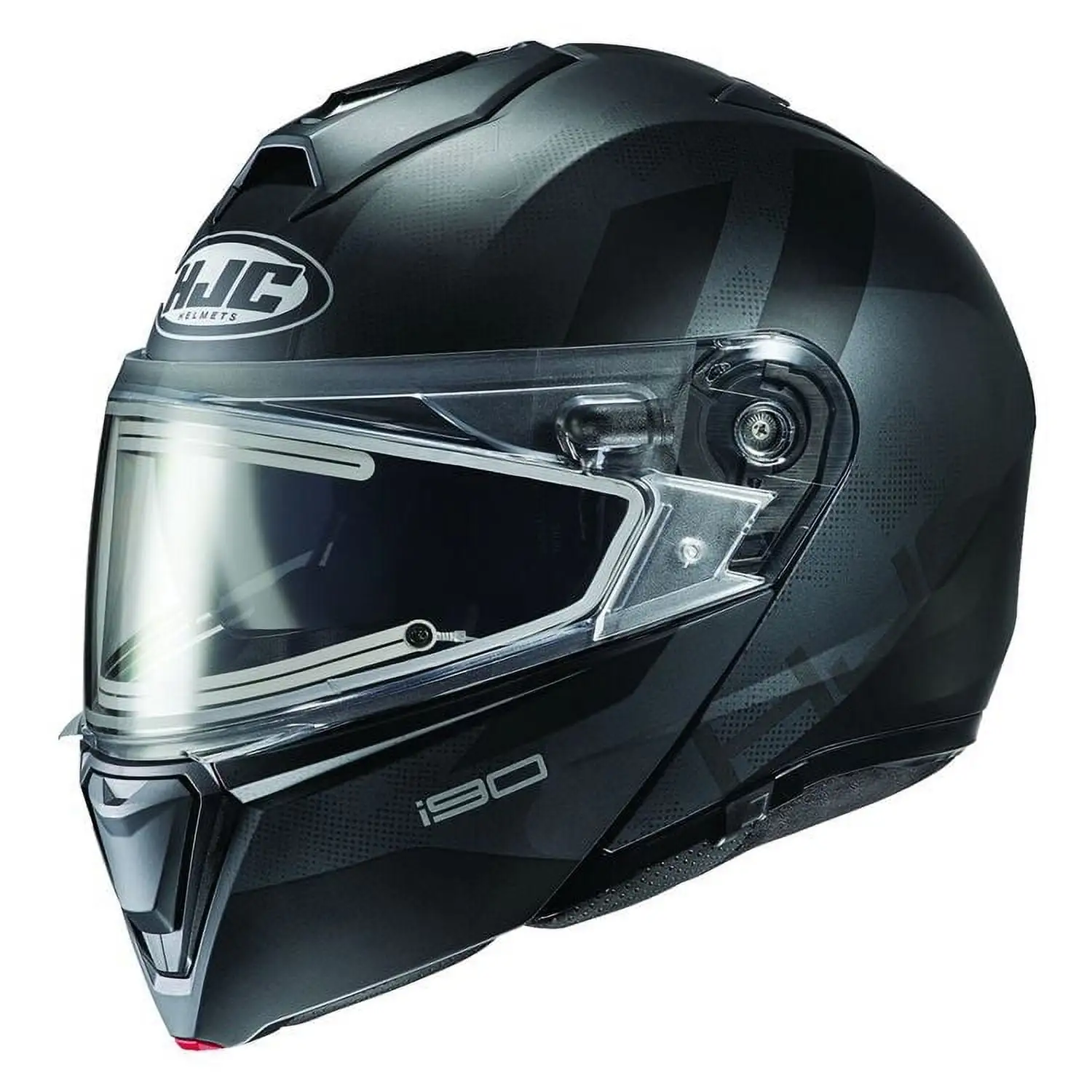 HJC i90 Syrex Snow Helmet Electric Shield (XX-Large. Semi-Flat Black (MC-5SF)) HJC Helmets