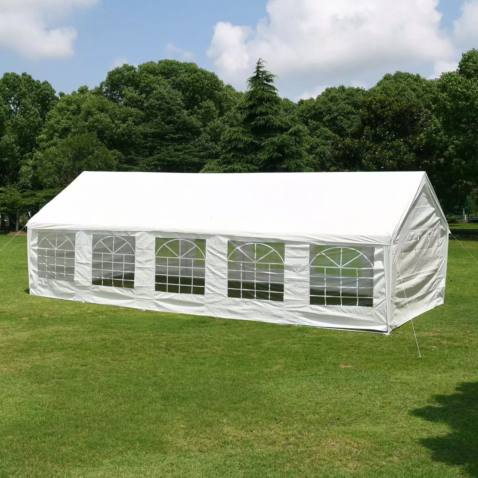 ZGBY 32x16ft Canopy Gazebo Heavy Duty White Carport Wedding Party Tent Patio Shelter ZGBY Home Products