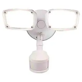 LED Smart Flood Light Motion-Activated Dual Head White Security and Safety Cooper Lighting