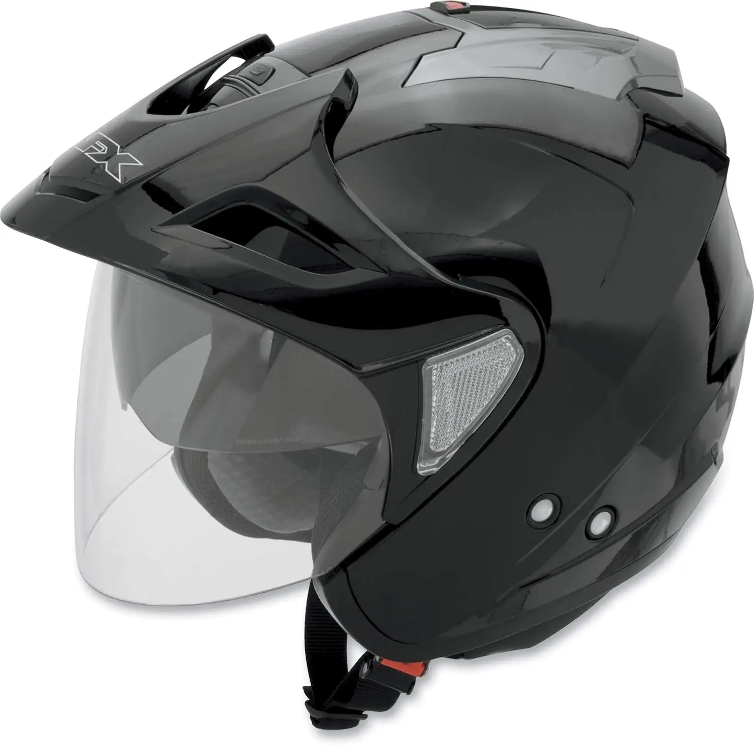 AFX FX-50 Unisex-Adult Open-Face-Helmet-Style Helmet (Black. Medium)