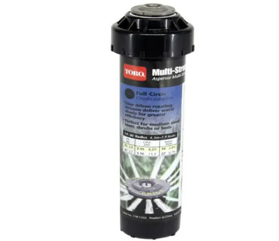 Toro Multi-Stream Lawn Sprinkler Full Pattern 1/2 Inch Inlet