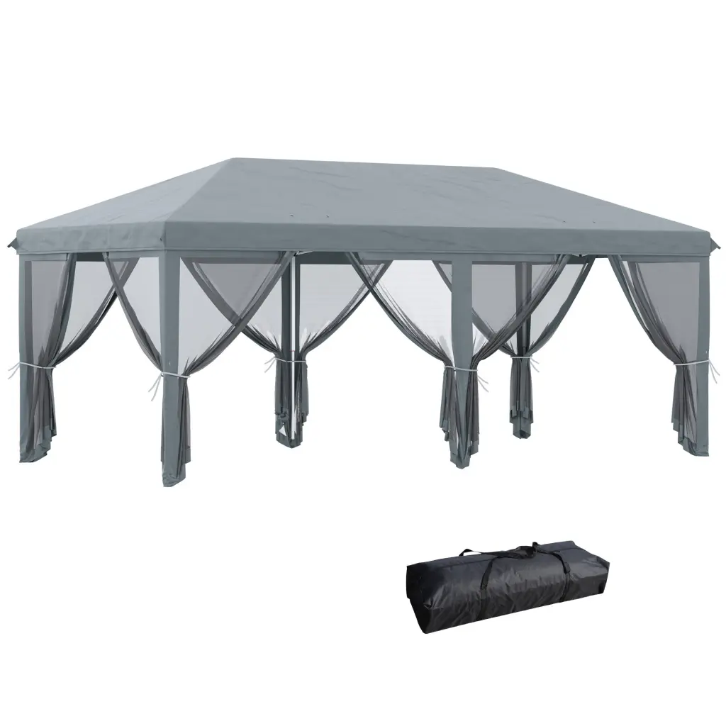 Outsunny 10' X 20' Pop Up Canopy Tent Netting Heavy Duty Instant aosom business