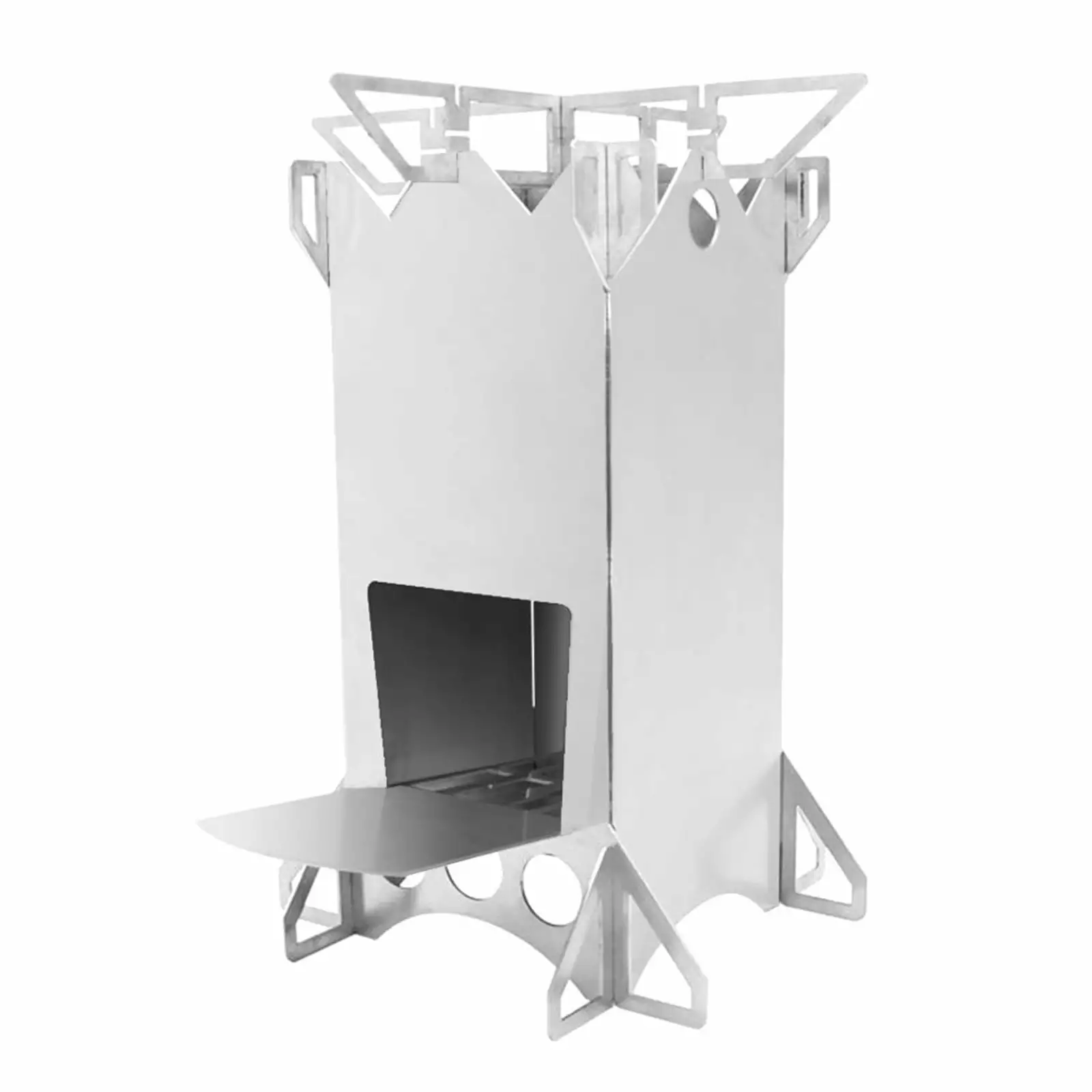 Folding Travel-friendly Barbecue Charcoal Grill Stainless Steel Smoker BBQ Outdoor Camping Picnics Beach LOHUMAI