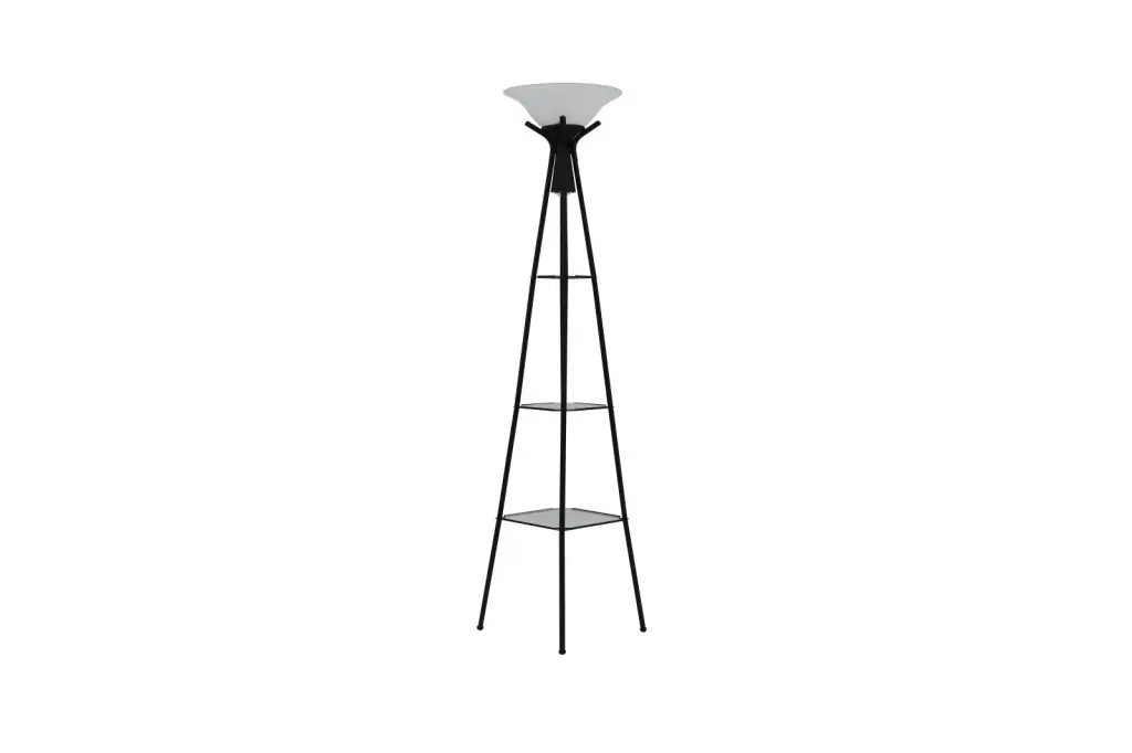 Gianni Versatile Shelf Tower Floor Lamp Charcoal Black Modern Light