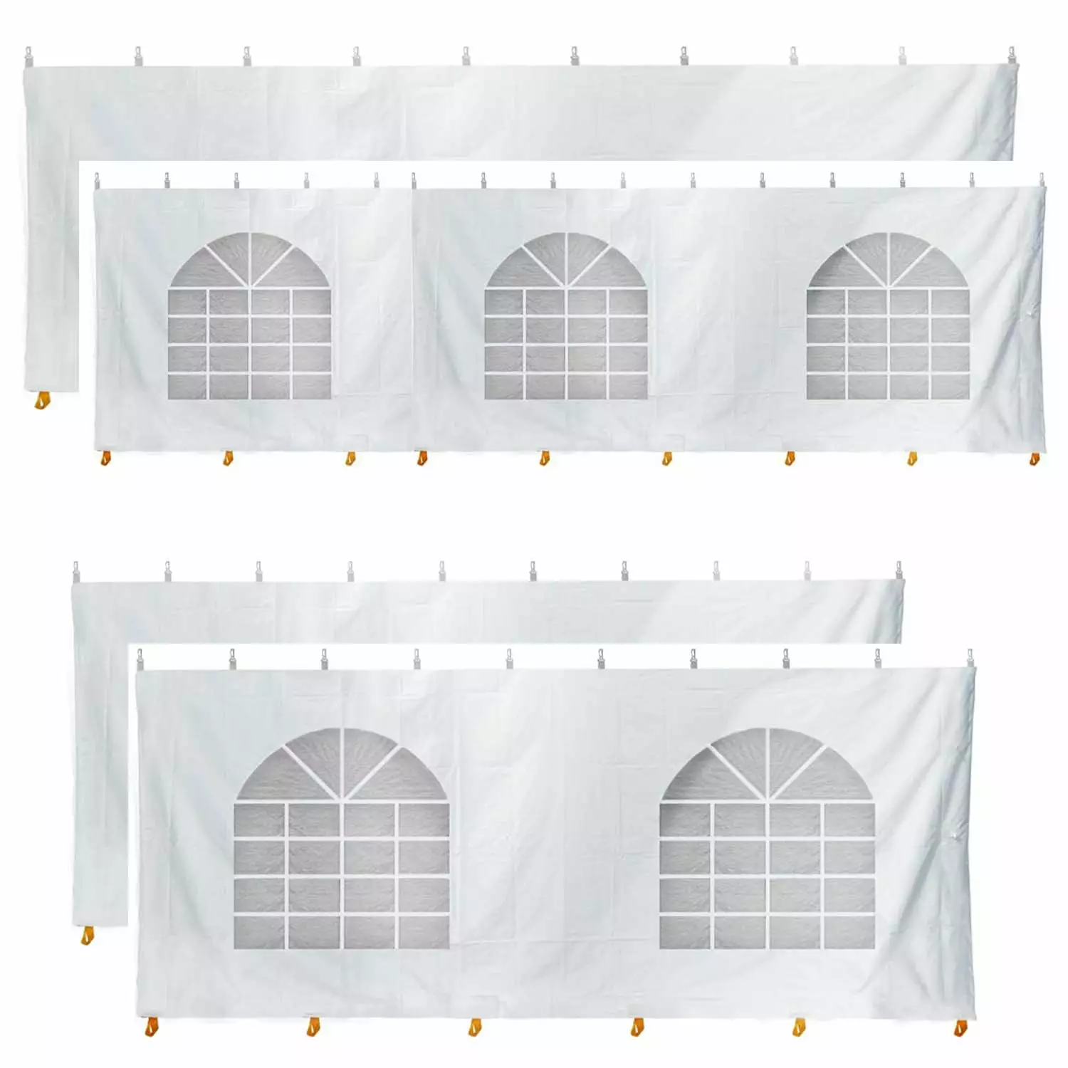 TentandTable Party and Canopy Tent Blockout Sidewall Kit White 15x30ft Event Privacy