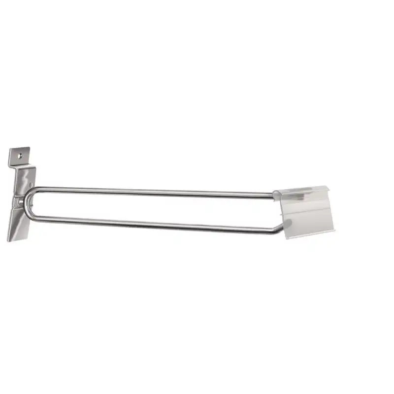 Silver Aluminum Slatwall Hook Label Holder 25 Pack Retail Display Lavi
