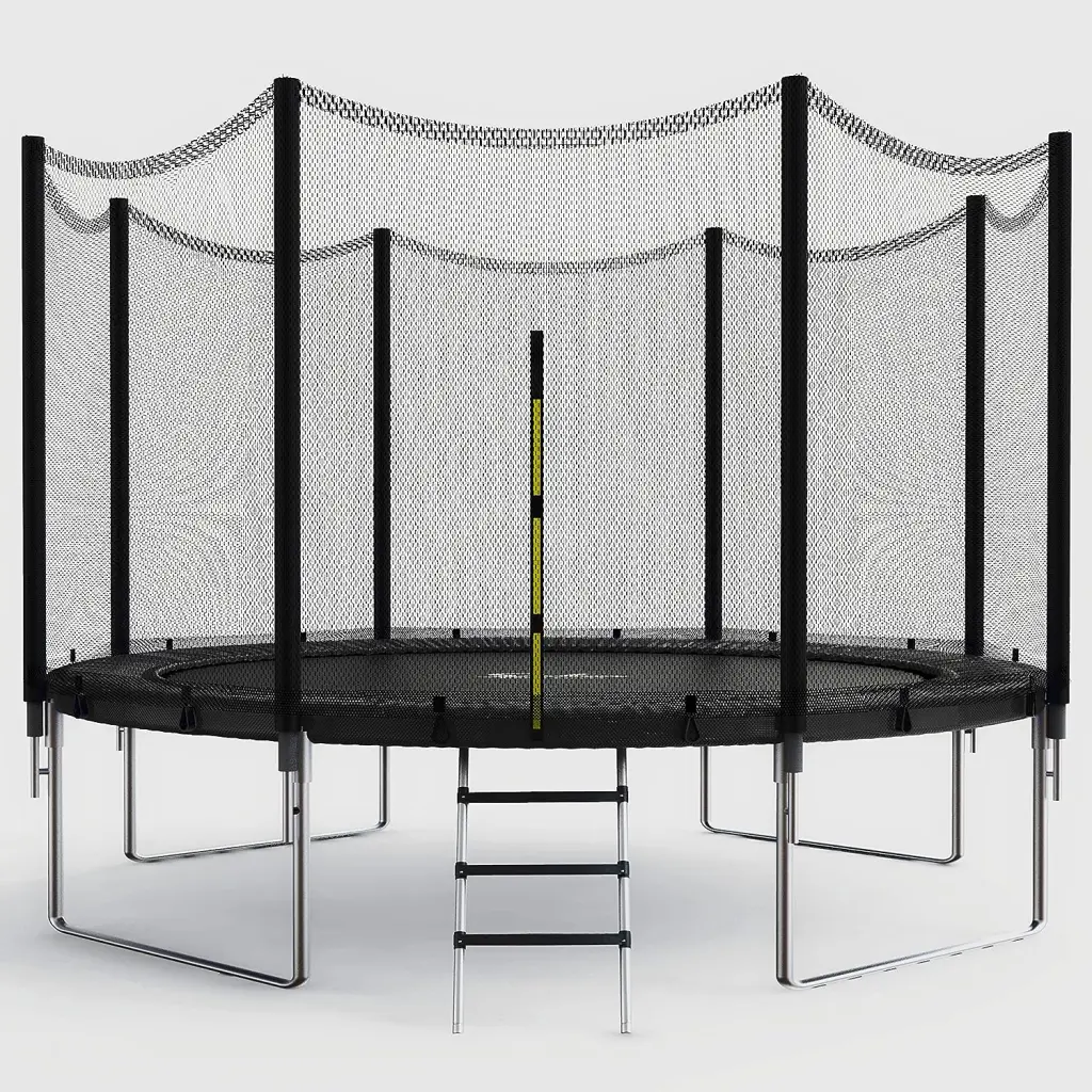 Effortless Deluxe Trampoline Kids Safety Enclosure Net 14Ft Wind Resistant w1134dhs